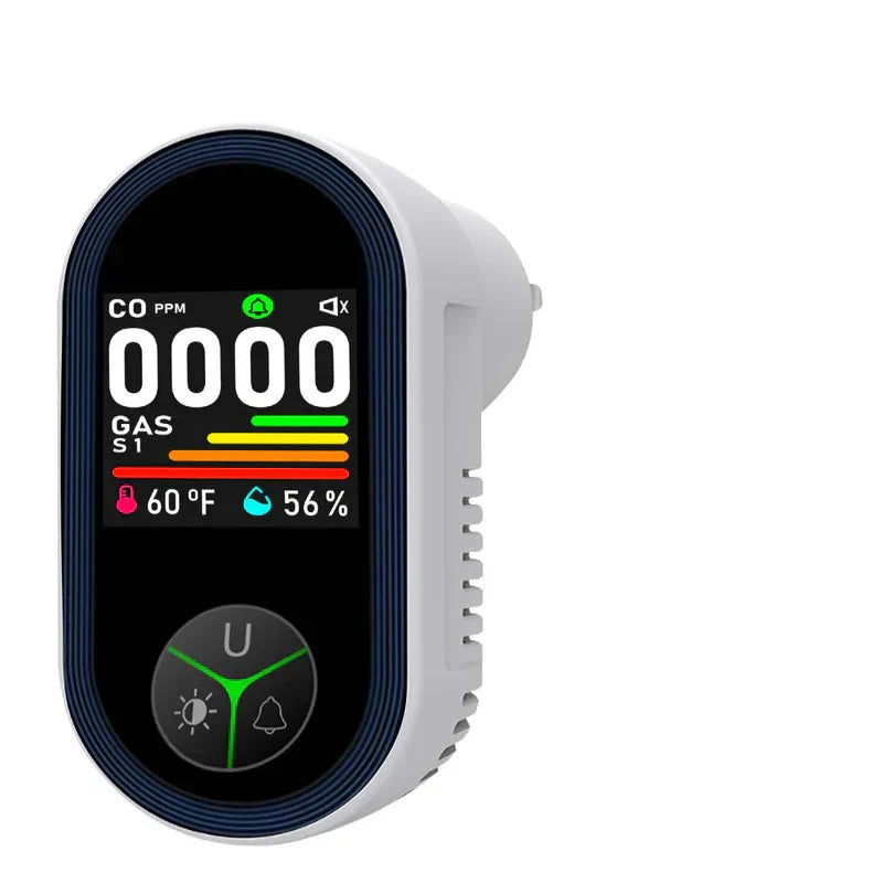 Plug‑in Kuliltealarm med Lcd‑Visning og Kontinuerlig Indendørs Overvågning