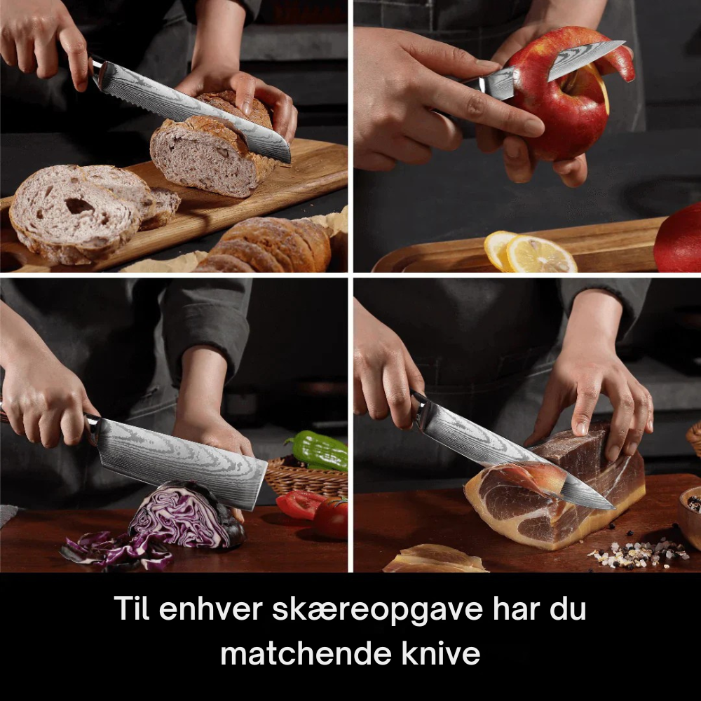 Japansk Inspireret Kokkeknivsæt til Præcis Skæring