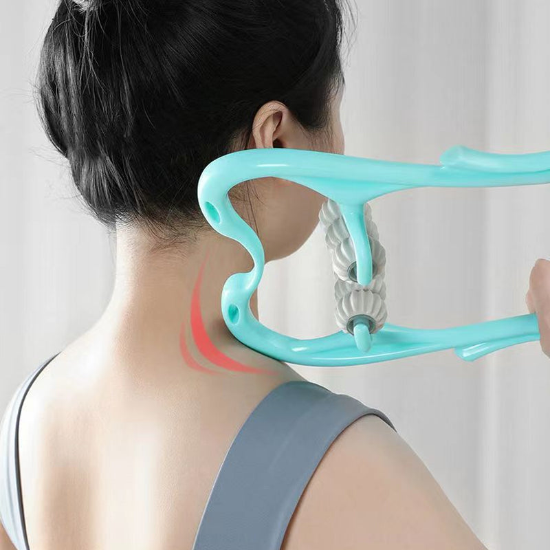 Nakke- og skuldermassager med seks massagehoveder