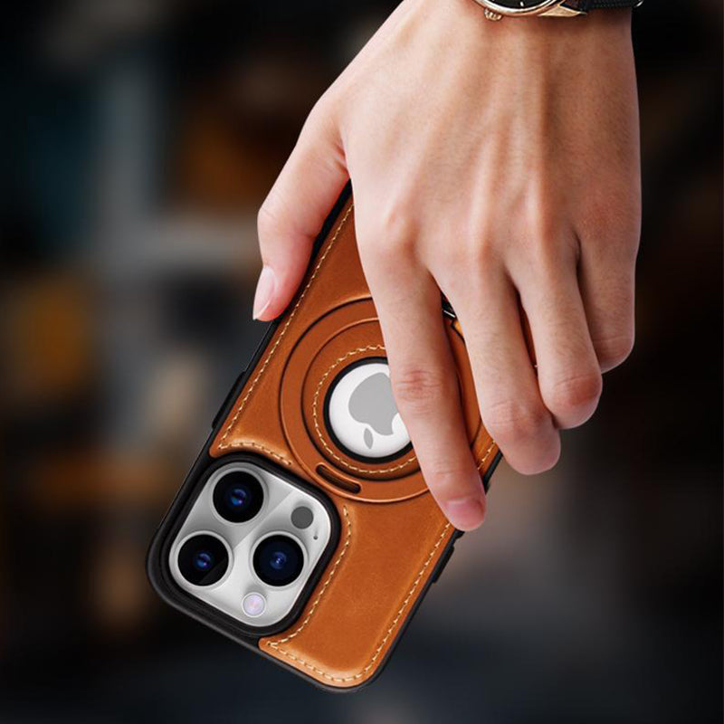 iPhone-cover med magnetisk stander og beskyttende kanter