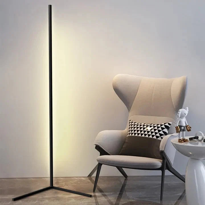 Slank LED‑Stålampe med Blød Lysglød og Fjernbetjent Dæmpning