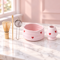 Matcha Sæt Med Hjertedesign Og Bambuspisker Til Traditionel Tebrygning