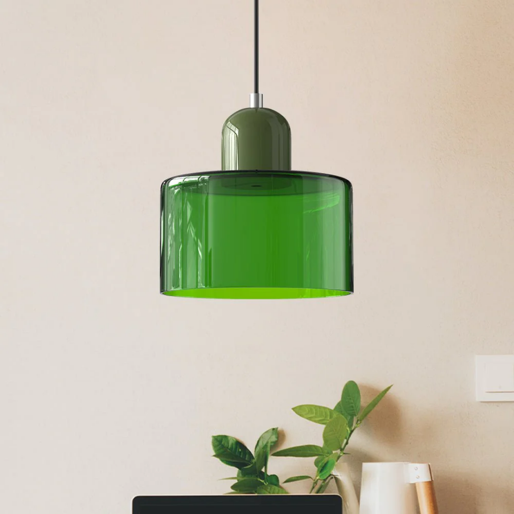 Retro Loftlampe Med Rund Glasskærm Til Blød Jævn Belysning