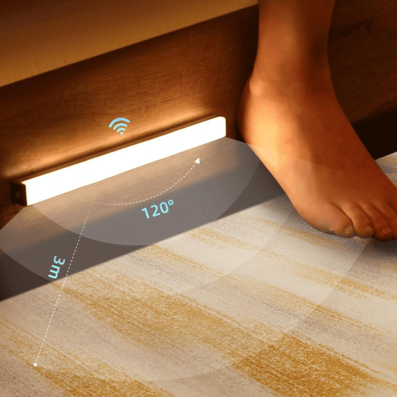 Genopladelig LED Lampe Med Bevægelsessensor Til Skab, Entré Og Trappe