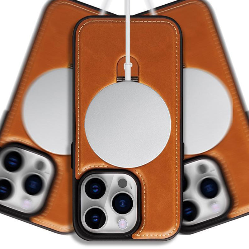 iPhone-cover med magnetisk stander og beskyttende kanter