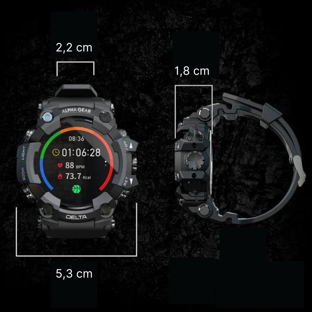 Smartwatch med Bluetooth-Opkald og 12 Sportsfunktioner