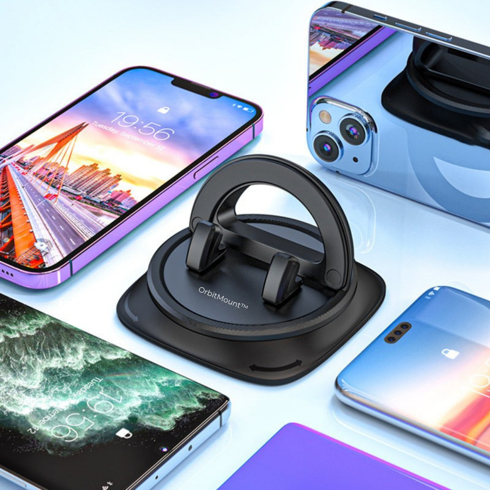 360° Justerbar Mobilholder med Fjederlås til Bil