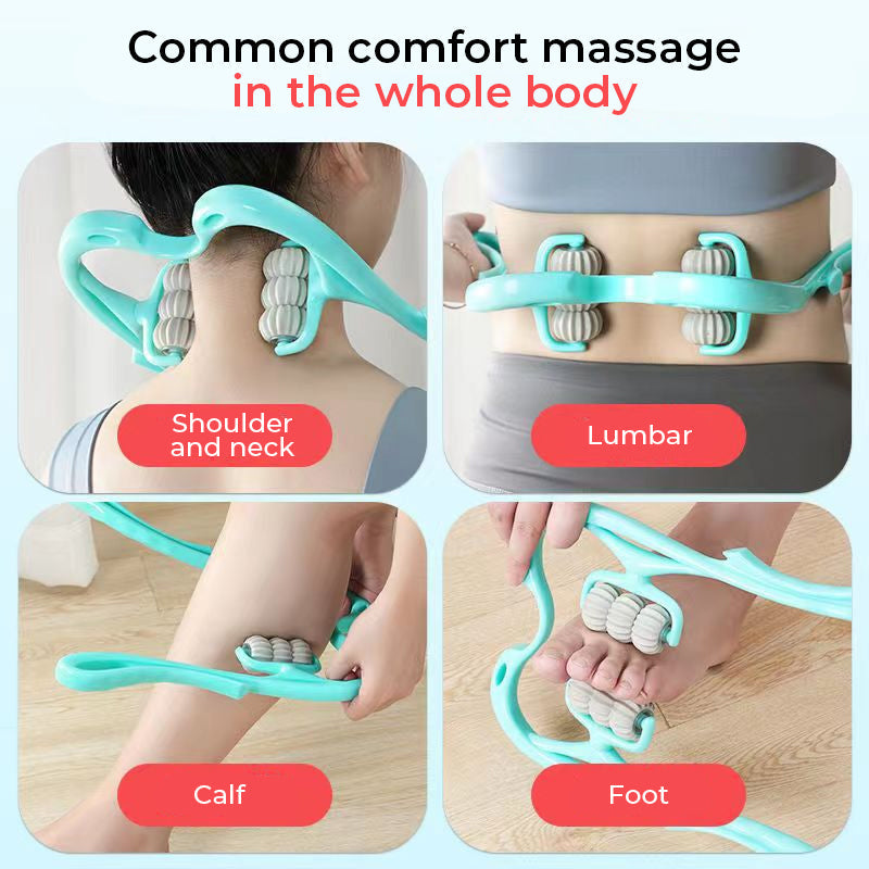Nakke- og skuldermassager med seks massagehoveder