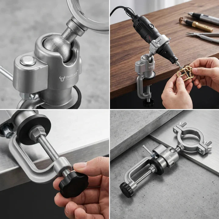 Justerbar Vinkeladapter Til Boremaskiner Og Vinkelslibere Med 360° Rotation