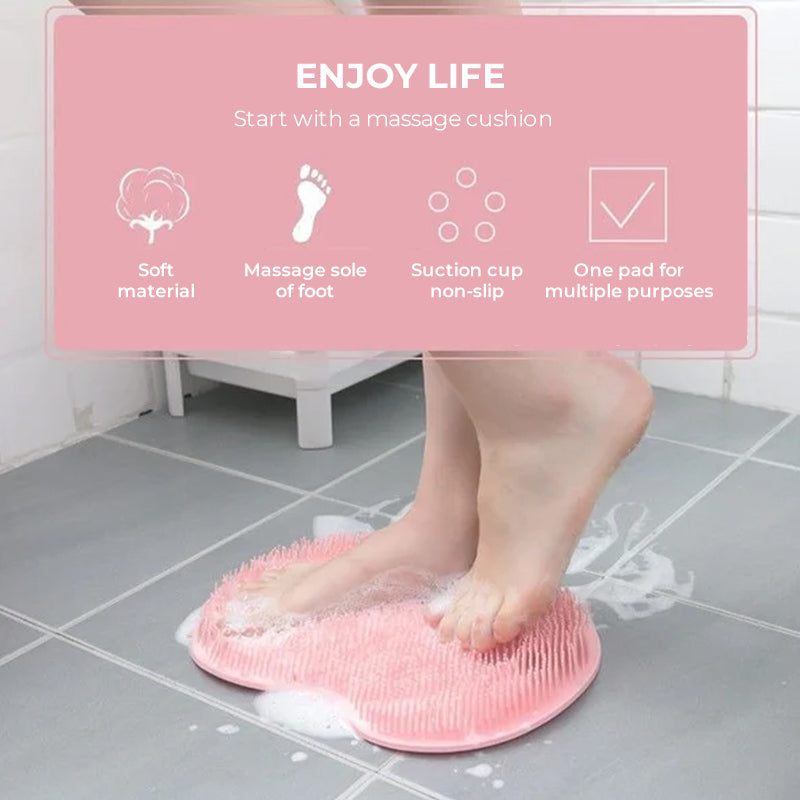 Skrubbe- og massagepude i silikone til badet