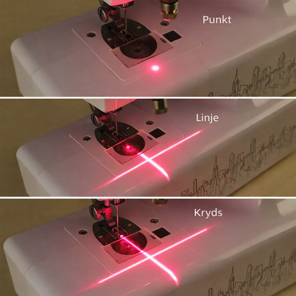 Laserguide til Symaskine med Fleksibel Arm og Præcis Linjeprojektion