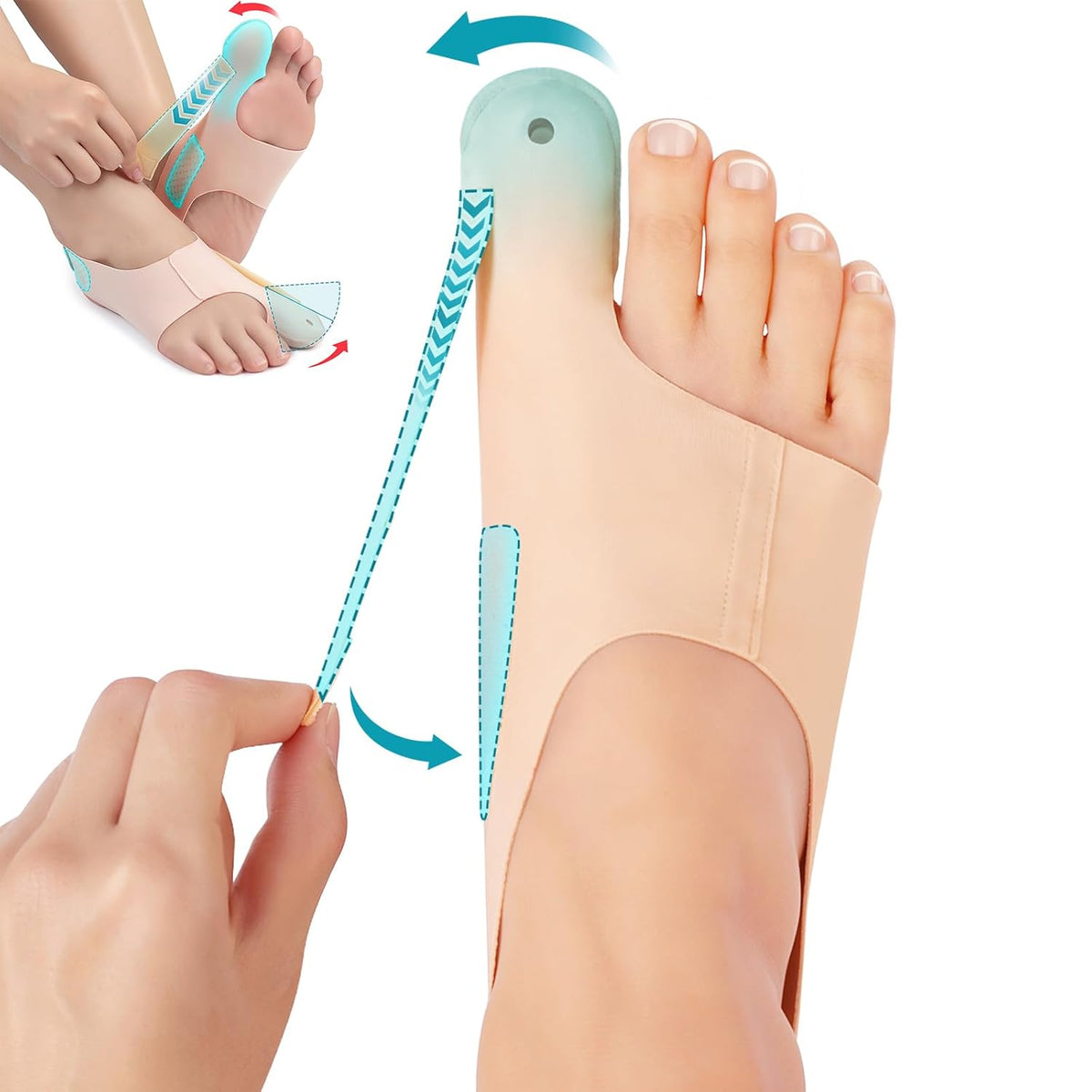 Hallux Valgus Sokker Med Justerbare Stropper Til Komfortabel Pasform