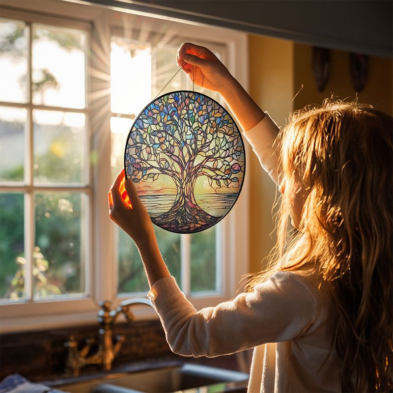Acryl Solfanger med Farverig Refleksion og Stabil Indendørs‑Udendørs Ophængning