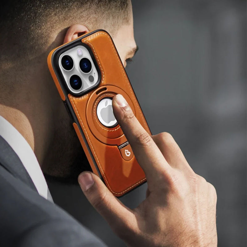 iPhone-cover med magnetisk stander og beskyttende kanter
