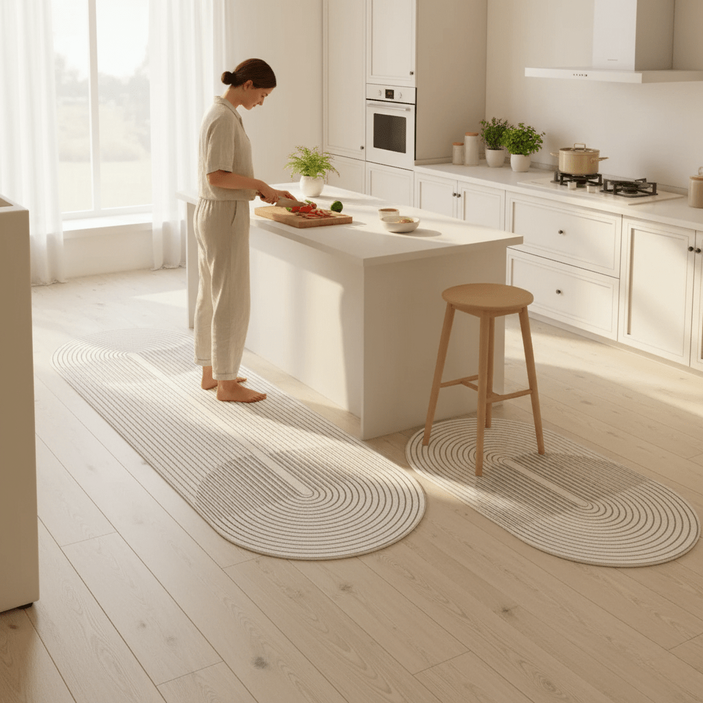 Ergonomisk Køkkenmåtte med Skridsikker Bund og Komfortpolstring