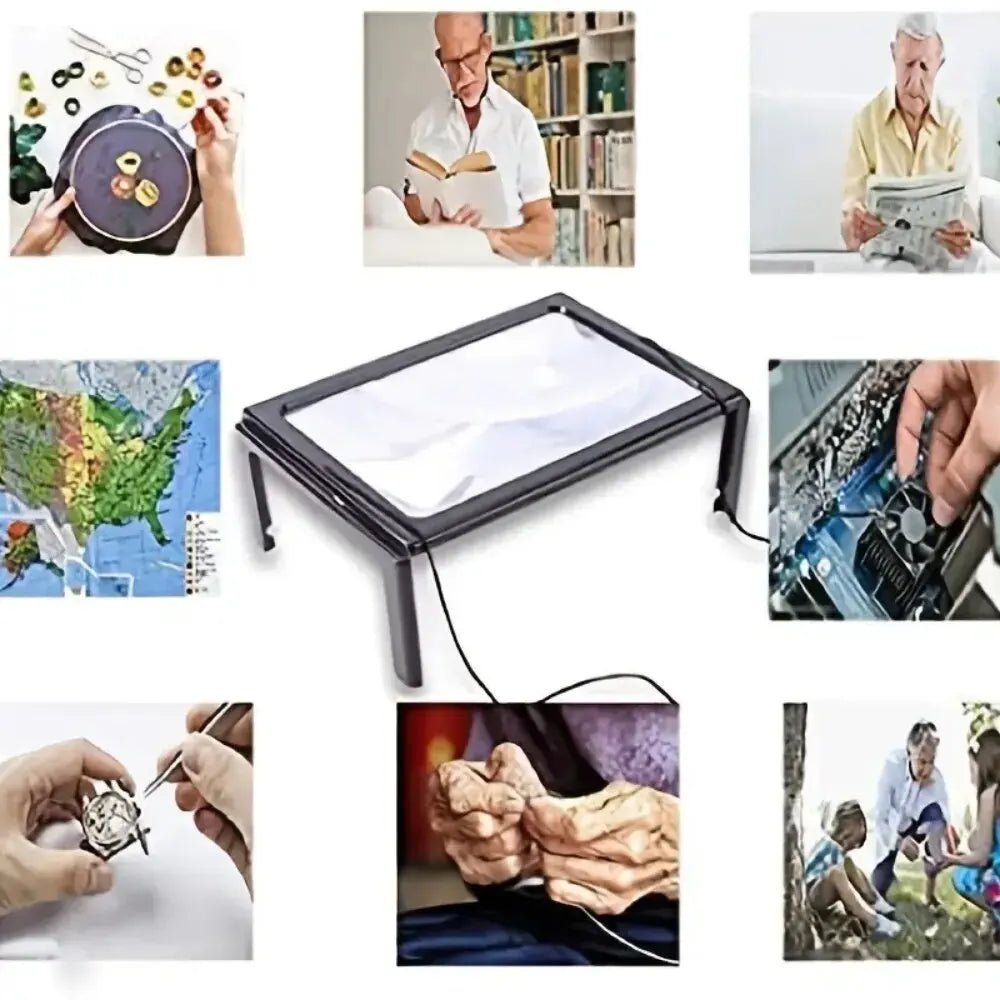 Foldbar Læselup med 3x Forstørrelse og LED-Belysning