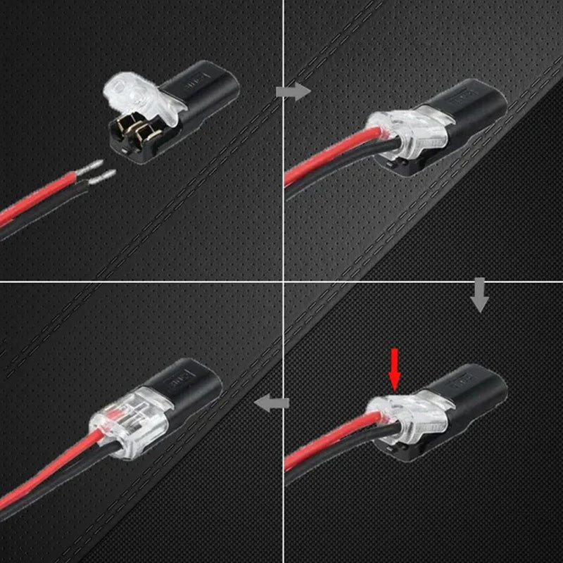 Dobbelt ledningsklemme med push-in-tilslutning