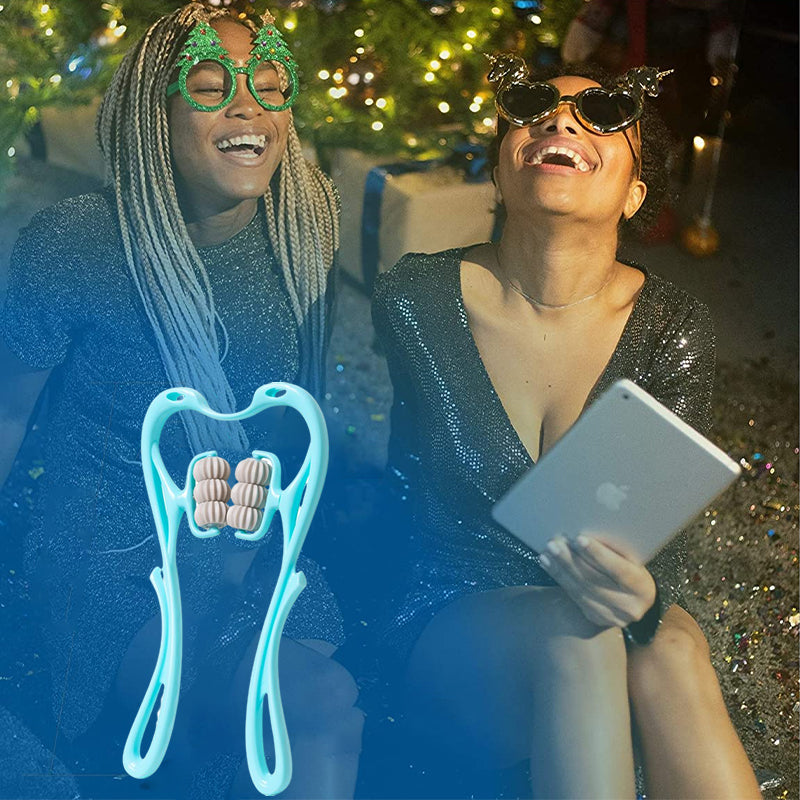 Nakke- og skuldermassager med seks massagehoveder