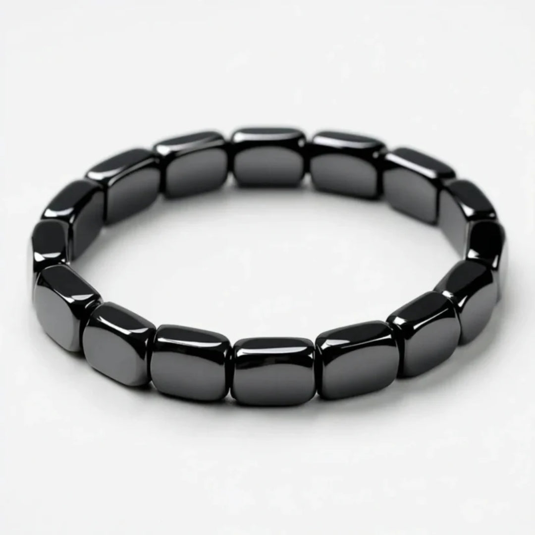 Justerbart Hæmatit-Armbånd med Minimalistisk Design