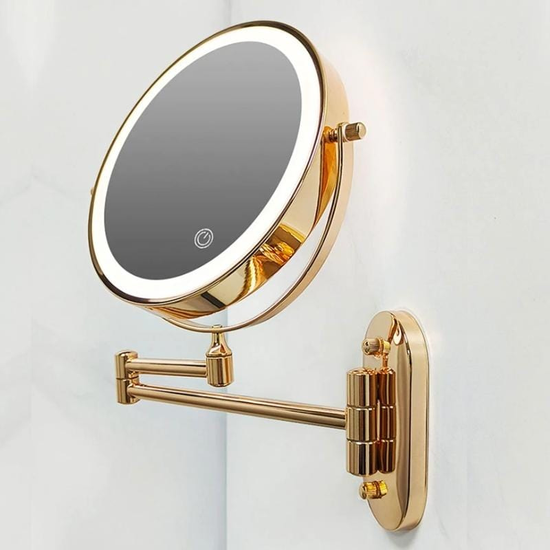 LED Makeupspejl med Forstørrelse og 360° Rotation