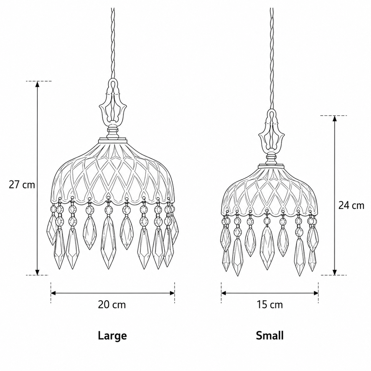Krystal Blomsterpendel Med Varm Kobberglød Og Elegant Ambient Lys