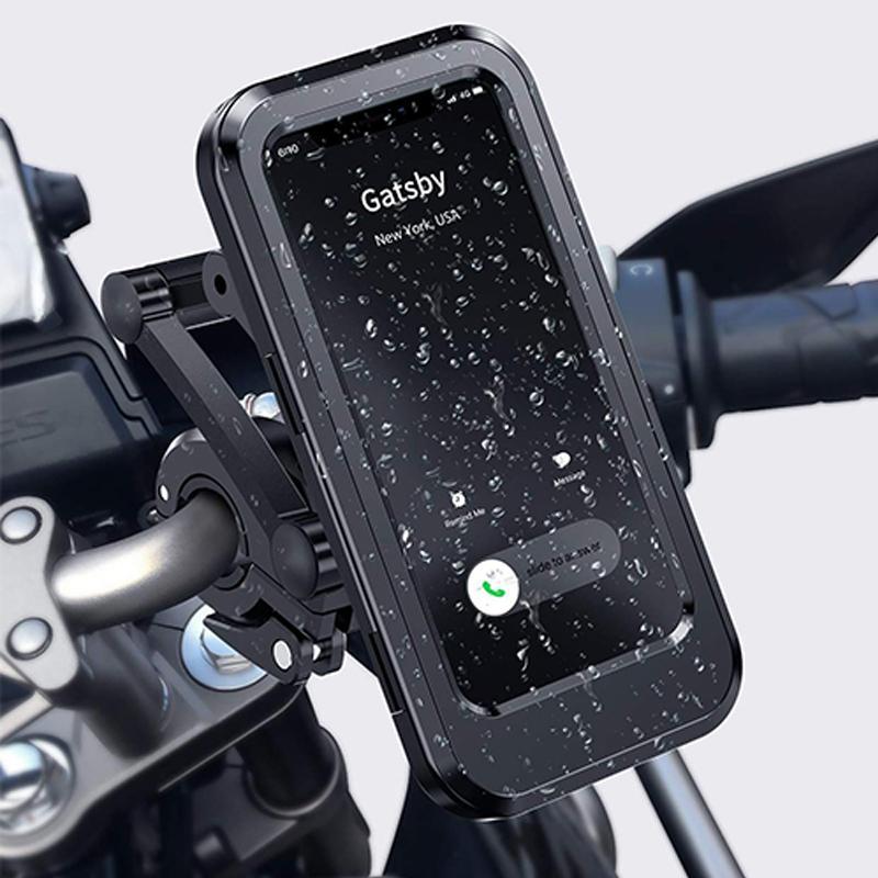 Vandtæt Smartphoneholder Til Cykel Med Trådløs Opladning Og Styrmontering