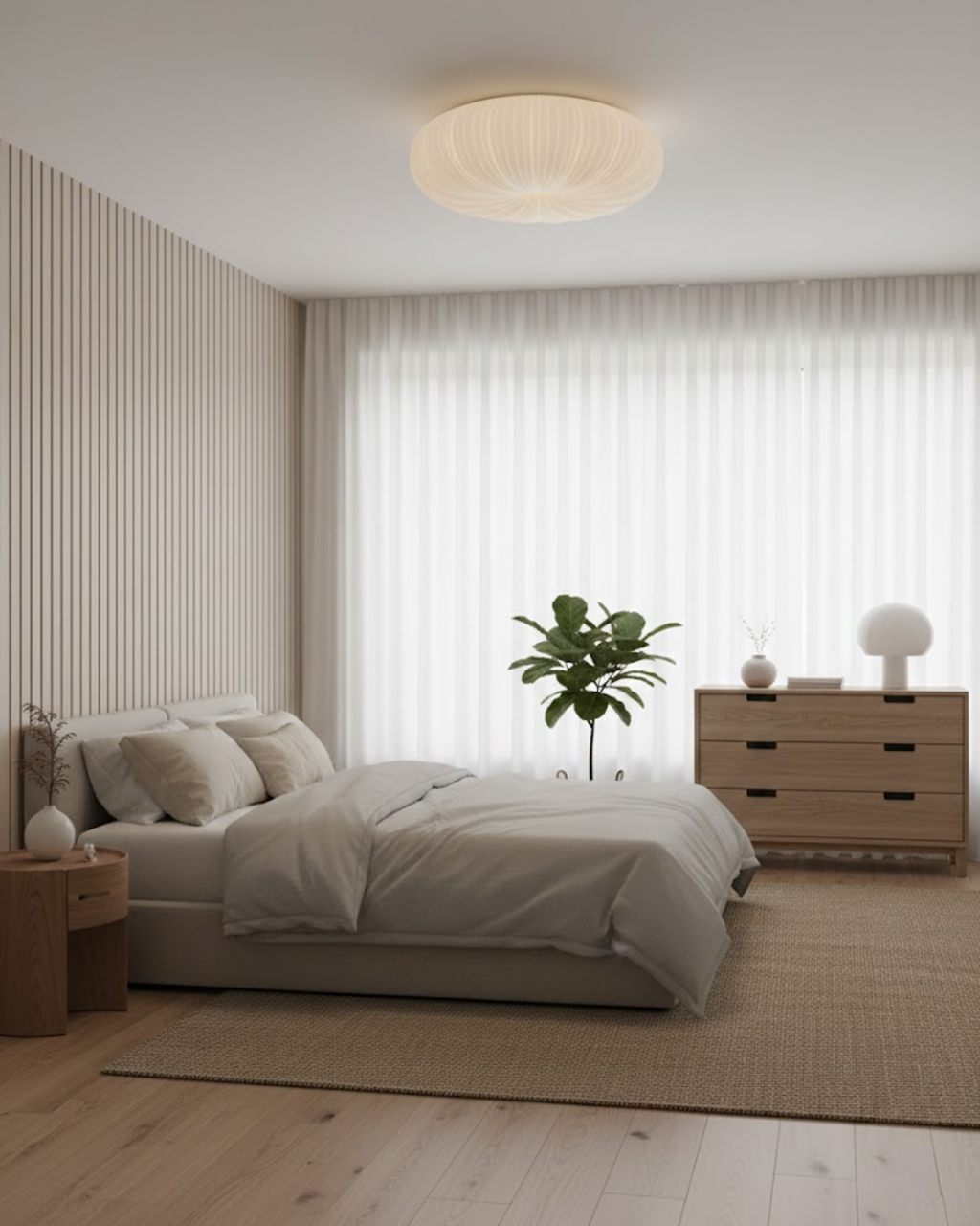 Loftlampe med Skulpturel Himmelglød og Elegant Harmonisk Silhuet