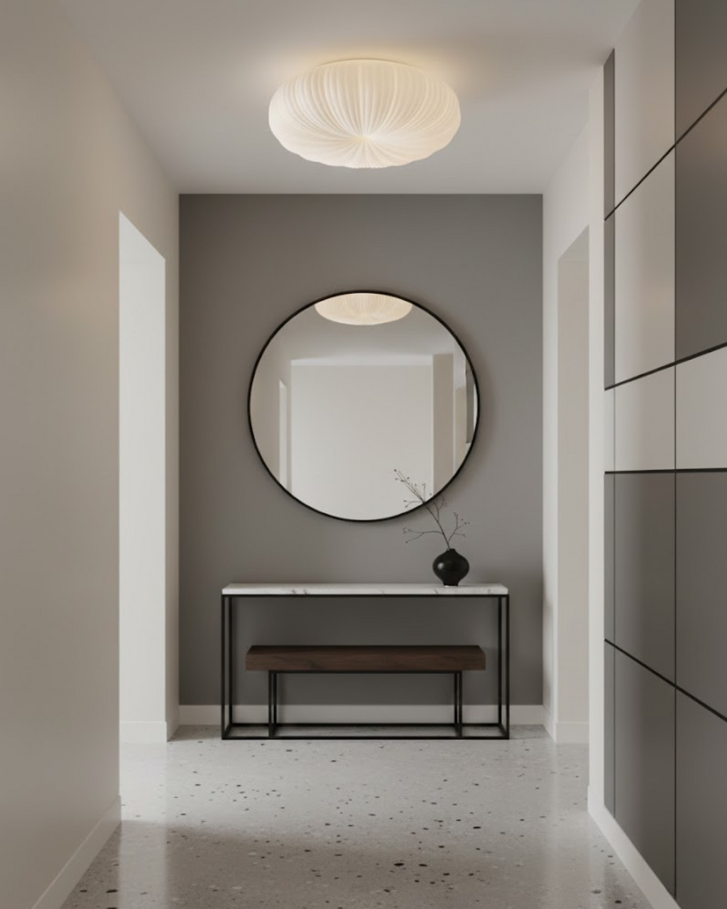 Loftlampe med Skulpturel Himmelglød og Elegant Harmonisk Silhuet