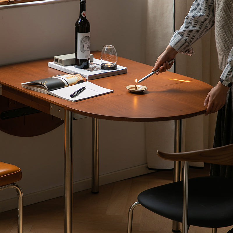 Foldbart spisebord i massivt træ eller melamin – 120 eller 150 cm
