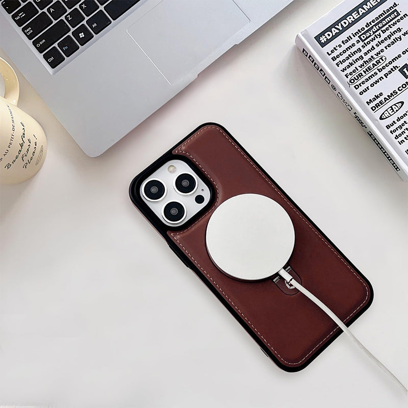 iPhone-cover med magnetisk stander og beskyttende kanter