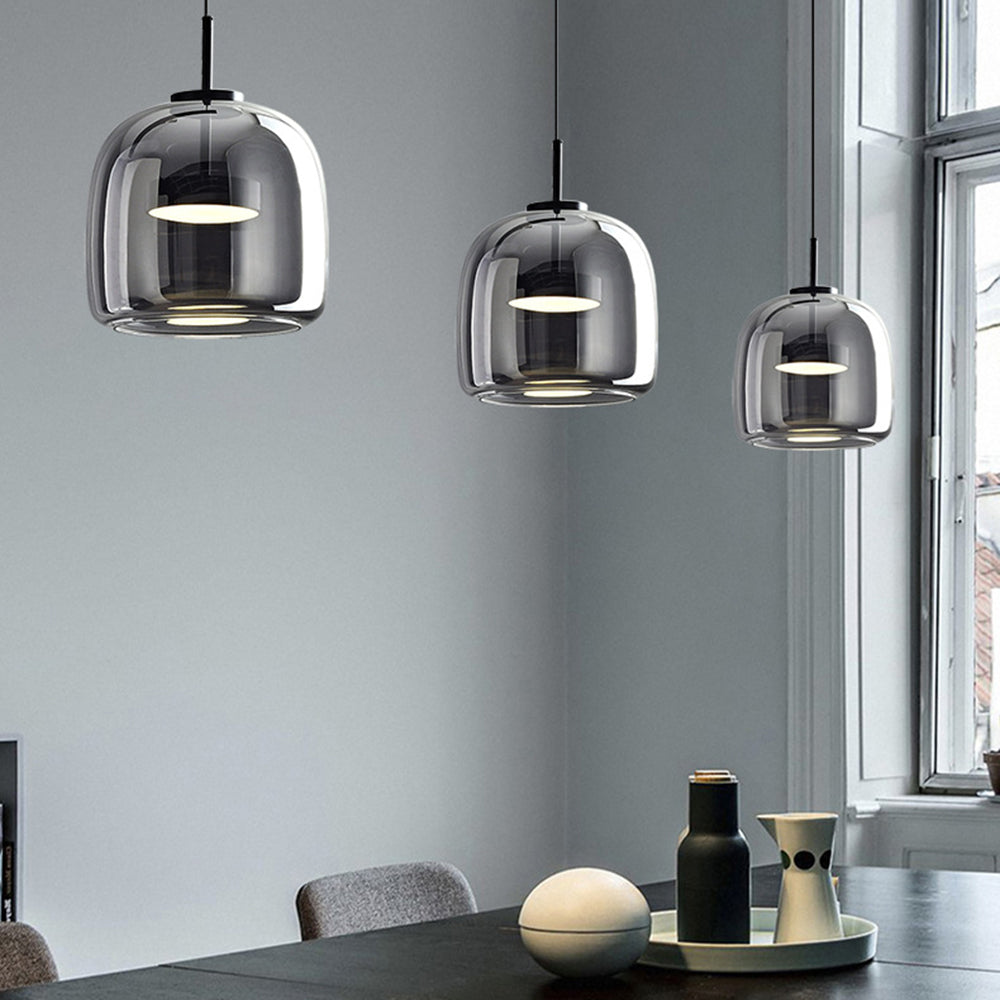 Loftlampe Retro Glas Metal Varm Stemning