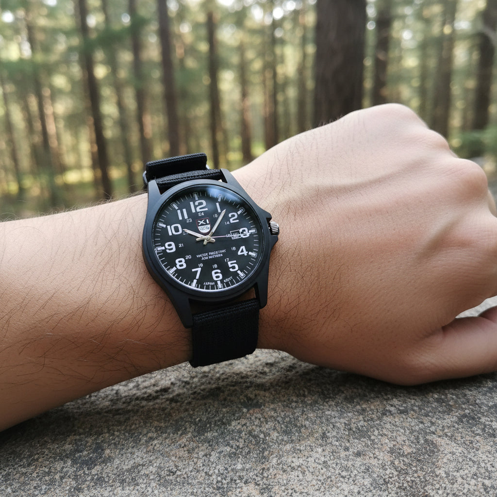Taktisk Armbåndsur Med Selvlysende Visning Og Multifunktioner