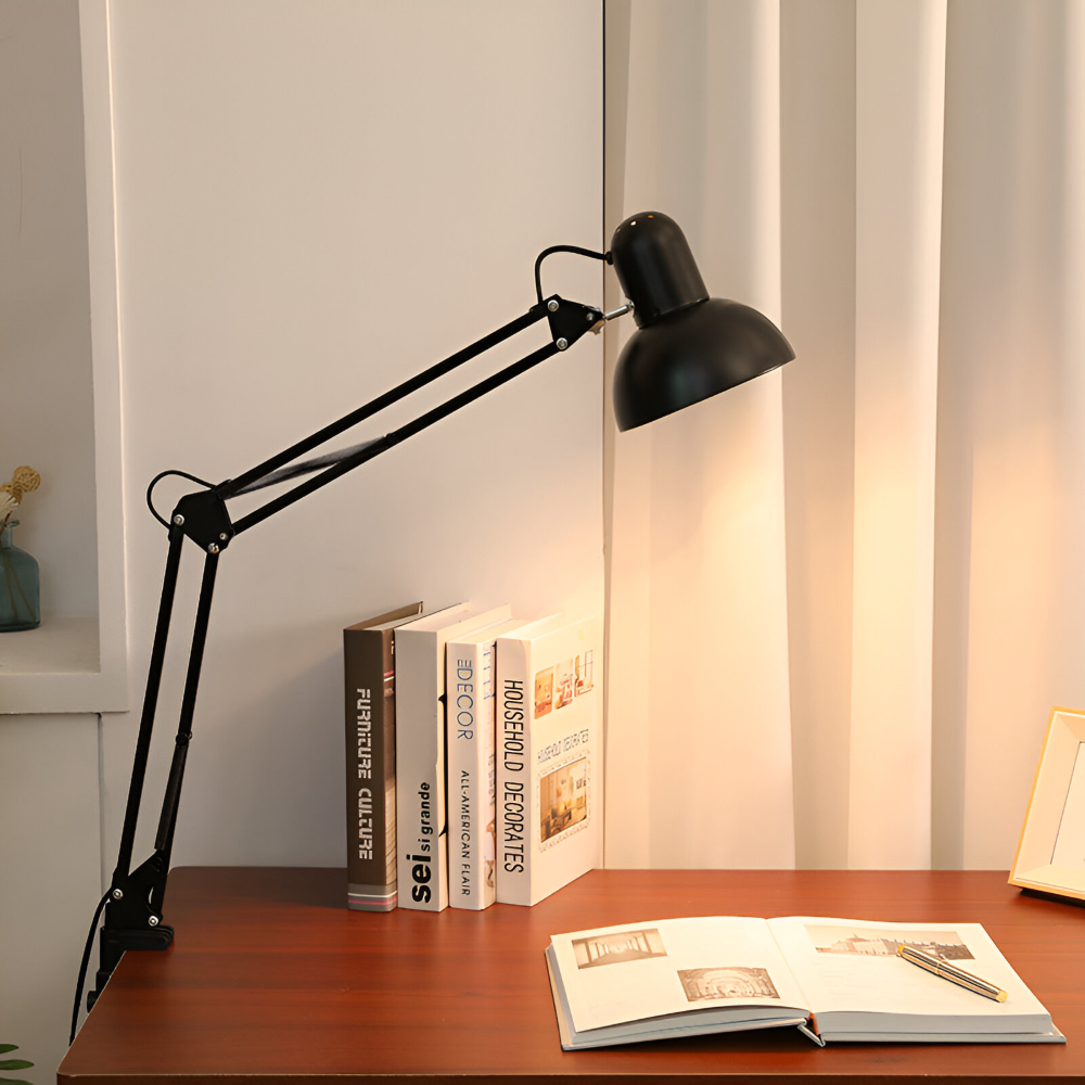 Justerbar Skrivebordslampe Med Clip Til Præcis Arbejdsbelysning