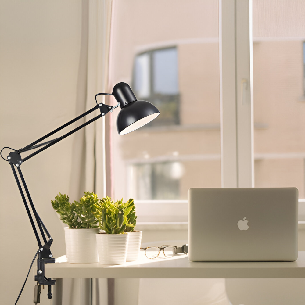 Justerbar Skrivebordslampe Med Clip Til Præcis Arbejdsbelysning