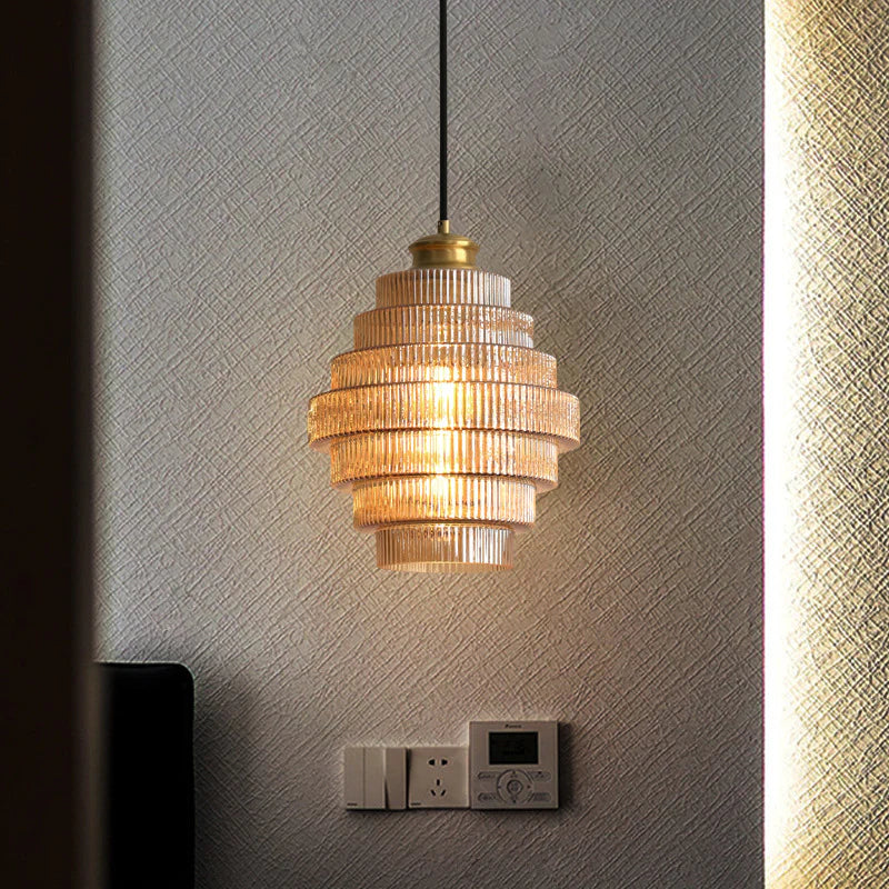 Loftlampe Flaskeform Glas Metal Klassisk Indre Belysning