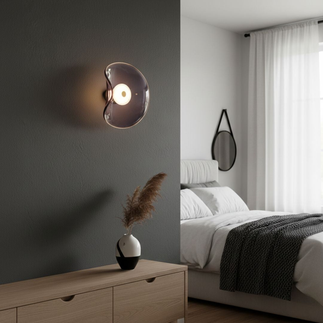 Moderne Glas Væglampe med Blødt LED Ambientelys