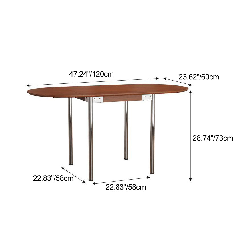 Foldbart spisebord i massivt træ eller melamin – 120 eller 150 cm