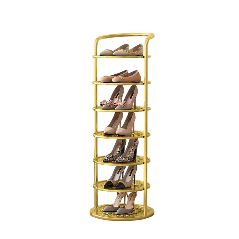 Rundt Metalskoreol med Slankt Design og Flere Etager