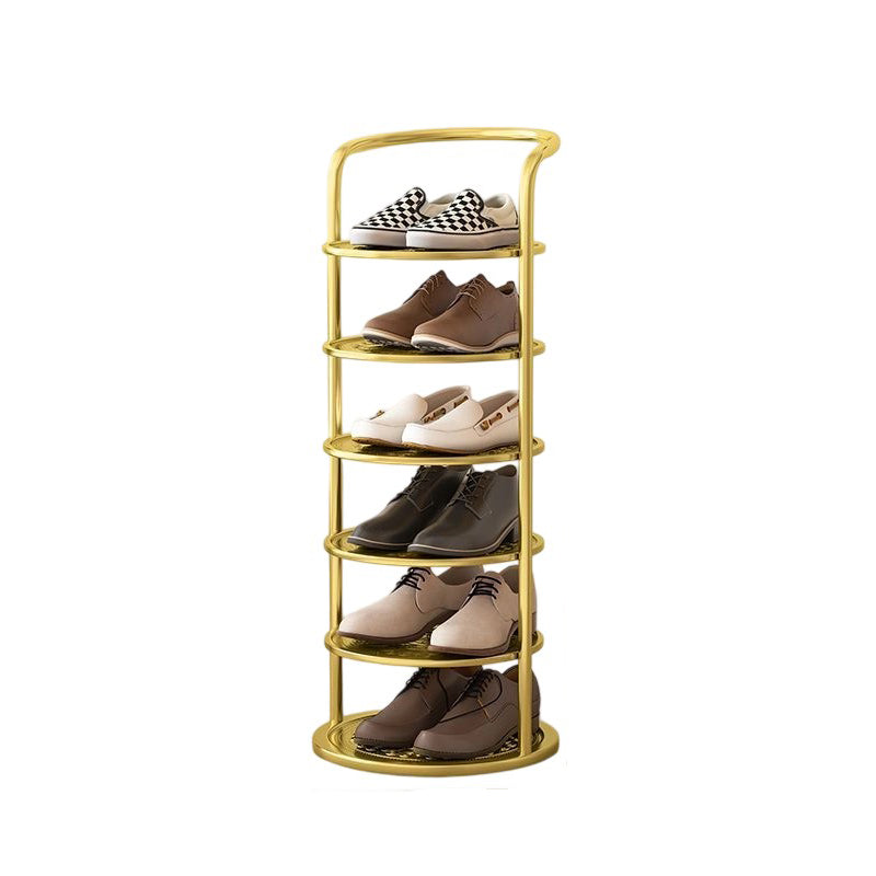Rundt Metalskoreol med Slankt Design og Flere Etager
