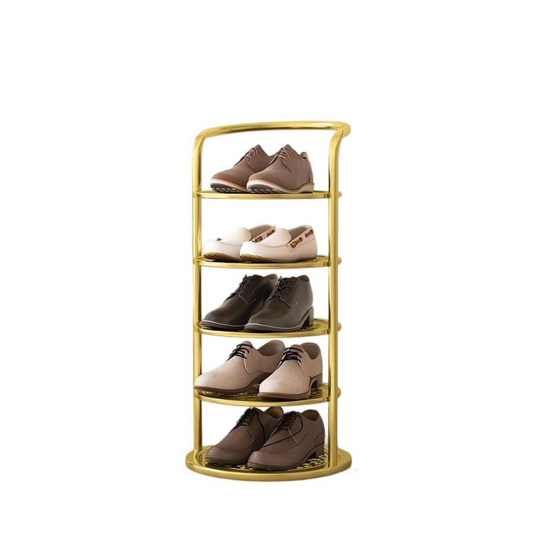 Rundt Metalskoreol med Slankt Design og Flere Etager