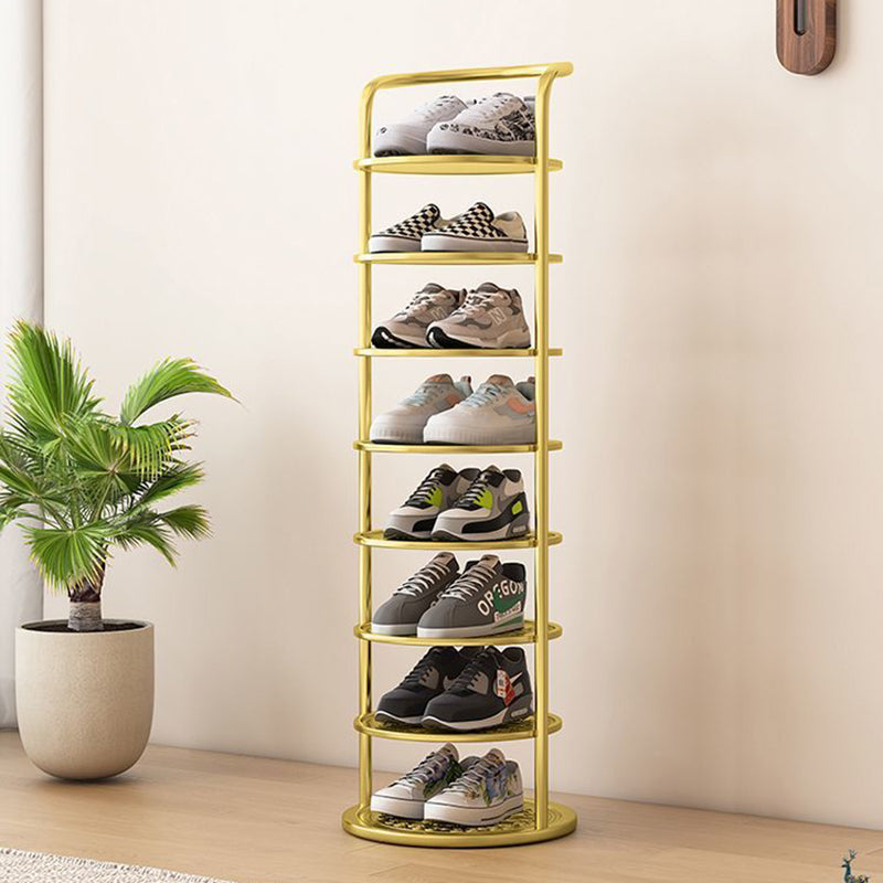 Rundt Metalskoreol med Slankt Design og Flere Etager