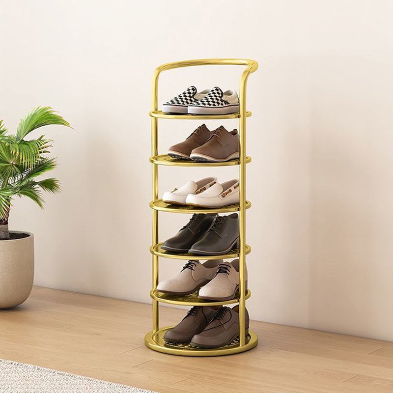 Rundt Metalskoreol med Slankt Design og Flere Etager