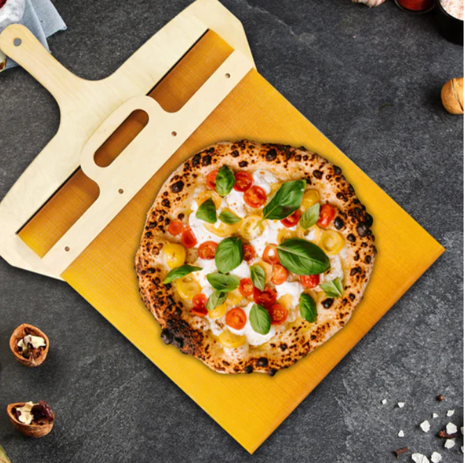 Pizzaspade I Træ Med Glideoverflade Til Pizza, Brød Og Bagværk