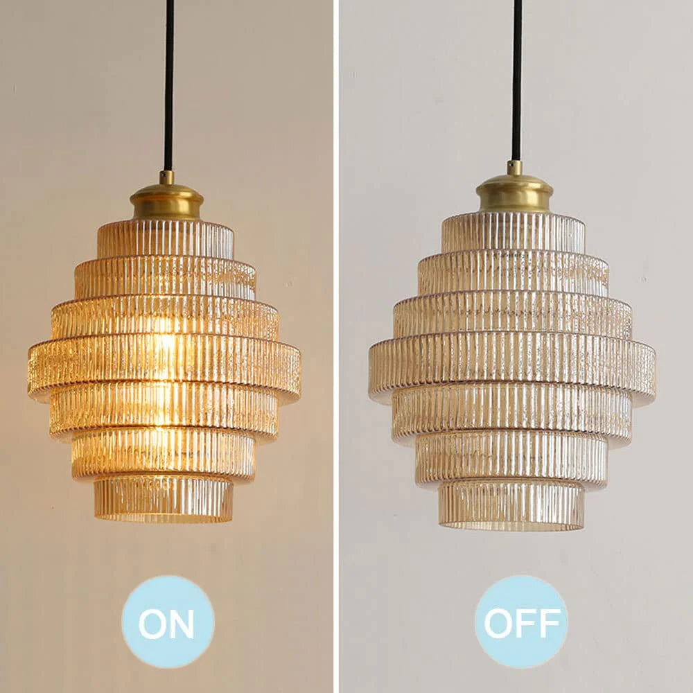 Loftlampe Flaskeform Glas Metal Klassisk Indre Belysning