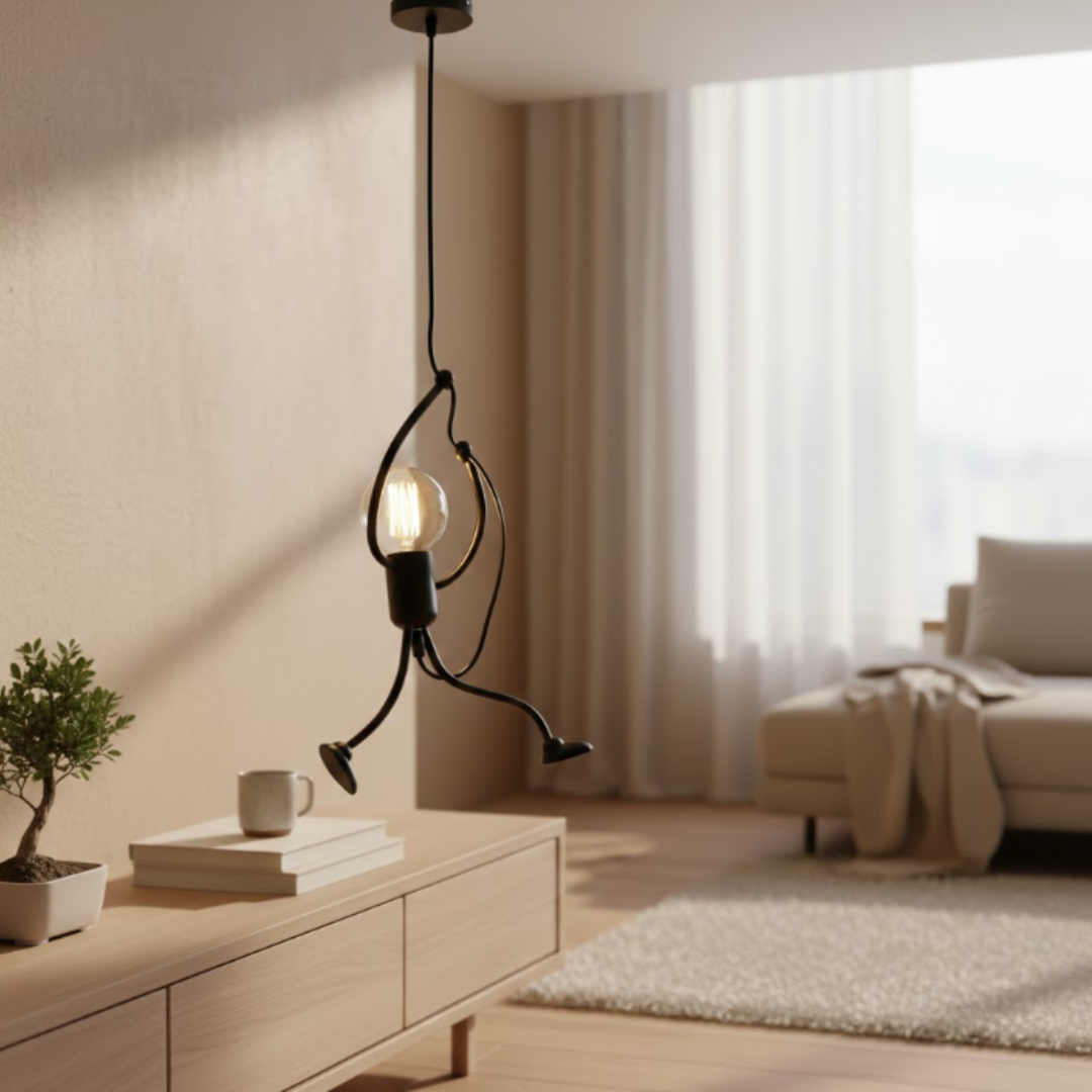 Moderne Loftlampe med Roligt Lys og Afbalanceret Udtryk