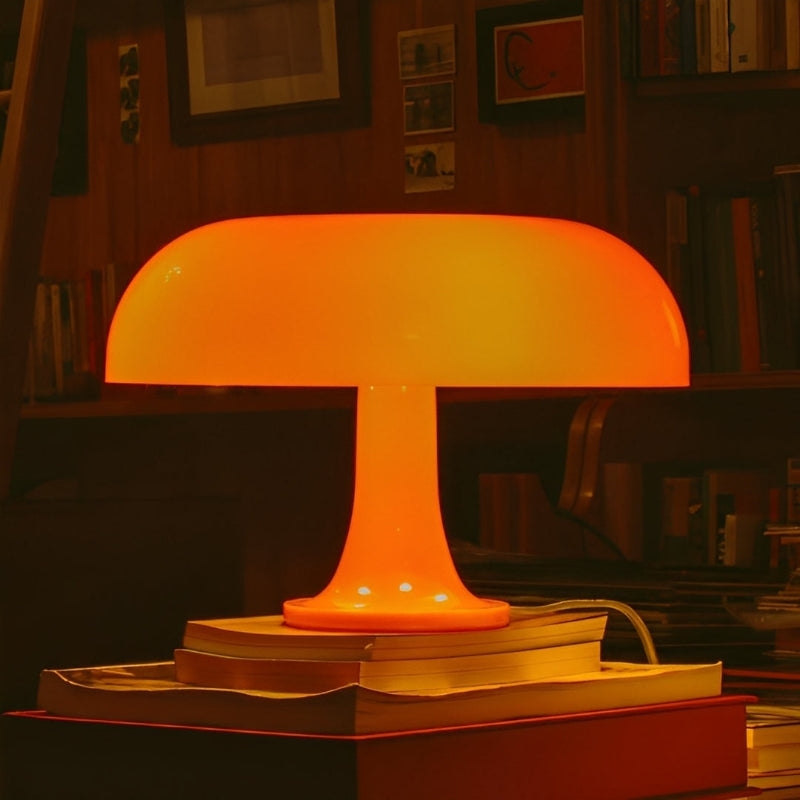 Retro Bordlampe Med Svampeform Og Justerbar LED-Belysning