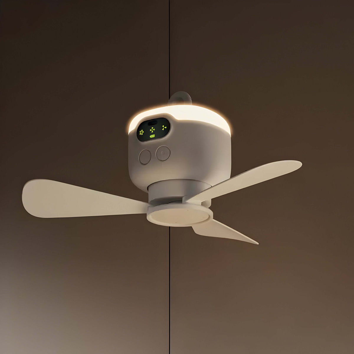 Genopladelig Campingventilator med Fjernbetjening og LED-Lys