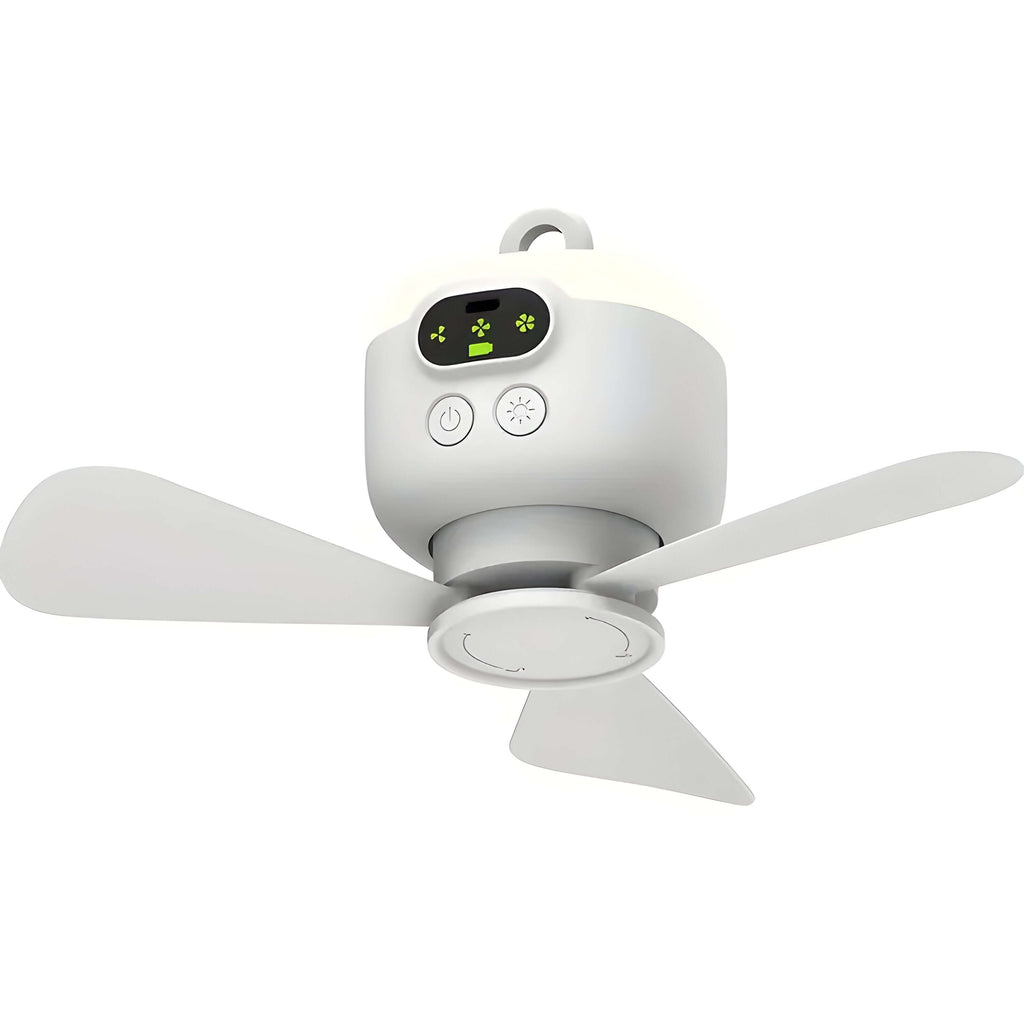 Genopladelig Campingventilator med Fjernbetjening og LED-Lys