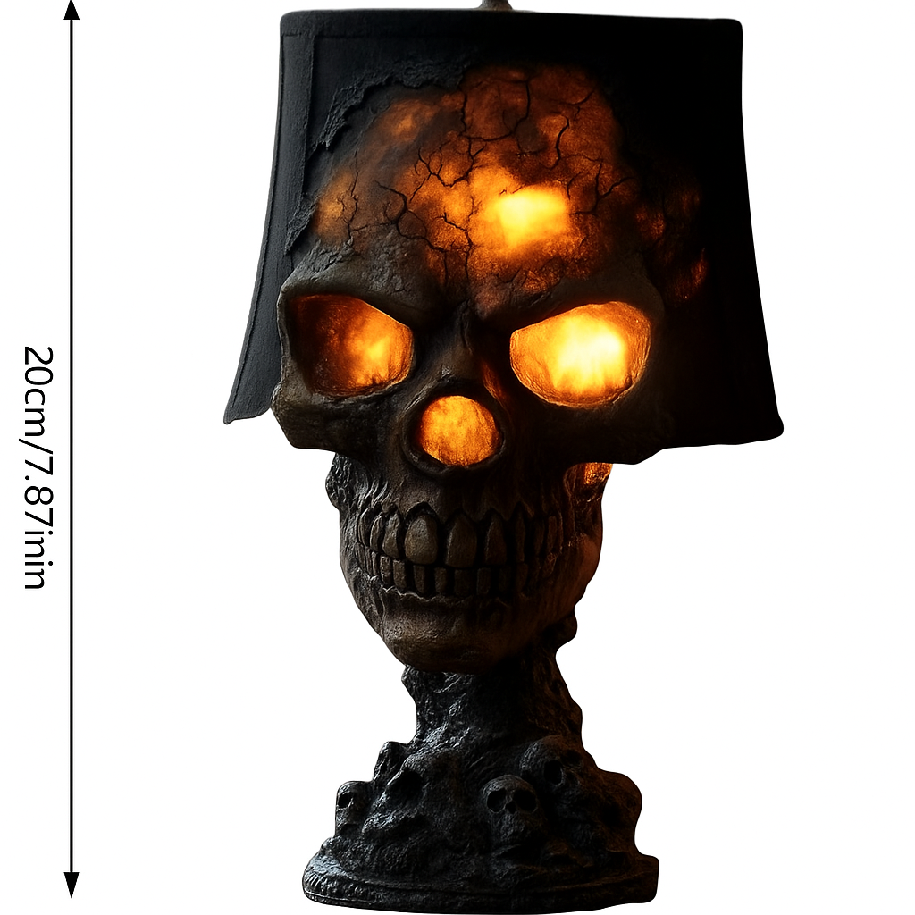 Dekorativ Lava Lampe med Skulpturel Kranieform