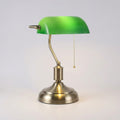 Bordlampe Glas Metal Klassisk Silhuet Med Varm Belysning Og Robust Konstruktion